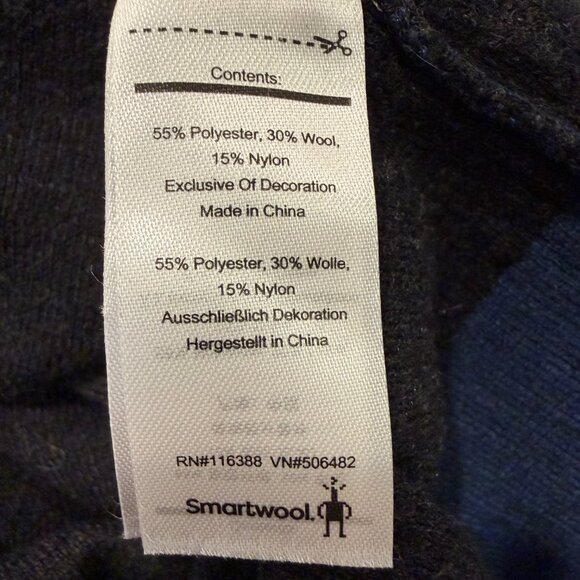 Smartwool Men's navy wool-blend pullover hoodie, XL, great condition. - Picture 5 of 8